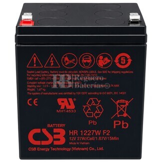Bater�a CSB HR 1227W 12V AGM para SAI UPS